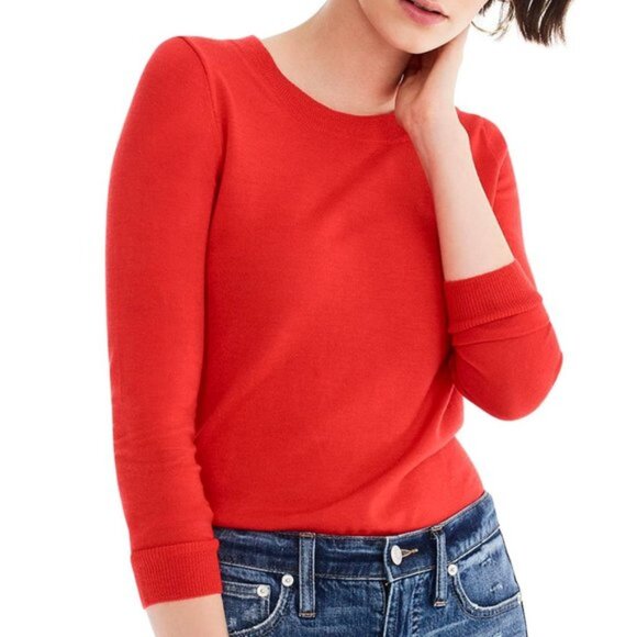 J Crew Tippi Crewneck sweater in Merino, XXL in Burnished Orange - Picture 1 of 3